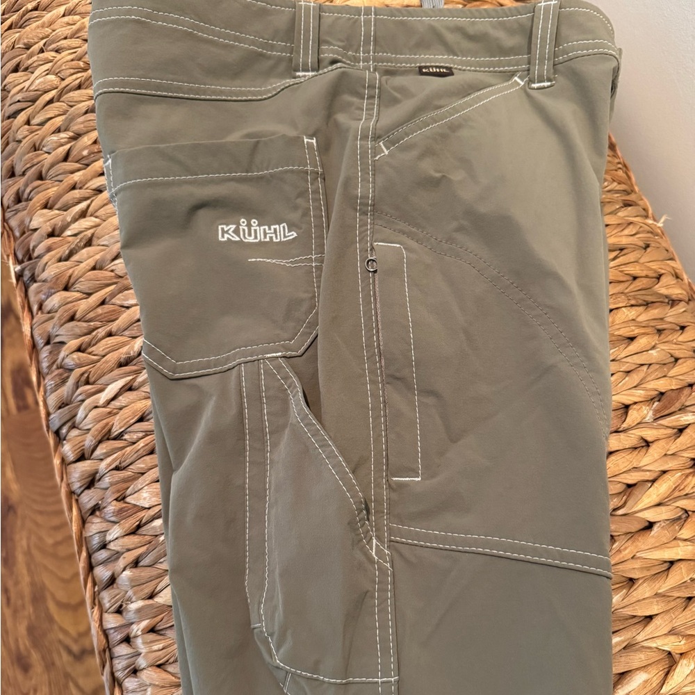 Boys KUHL brand olive green hiking outdoor pants